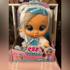 Cry Babies dressy Kristal blue hair doll
